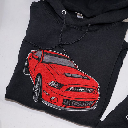 Custom Embroidered Car Outline Sweatshirt, Gift for DAD/Husband/Boyfriend, Father's Day Gift