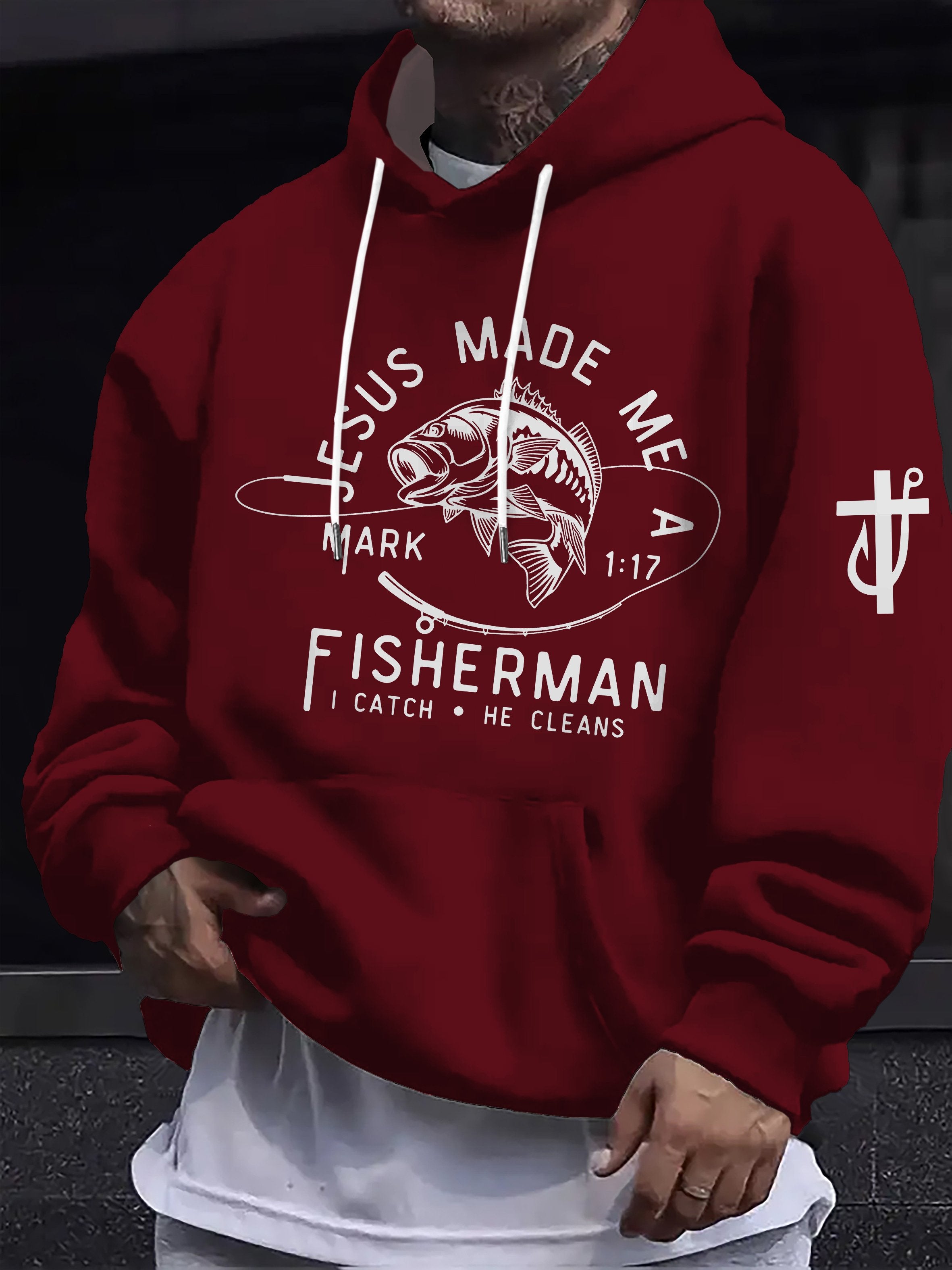 Men'S Retro Faith Print Sweatshirt