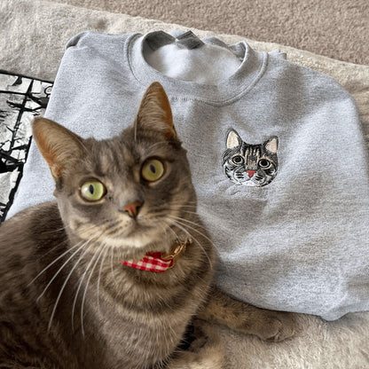 Custom Embroidered Pitbulldog Mom Sweatshirt or Hoodie with Picture | Gifts for Pet Lovers