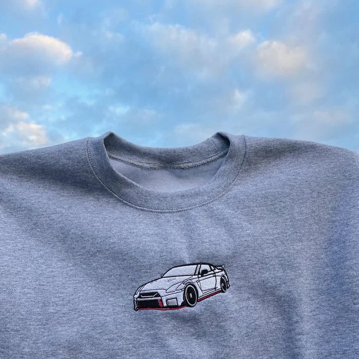 Gifts For Car Lover Custom Embroidered Car Hoodie (Refined Embroidery)