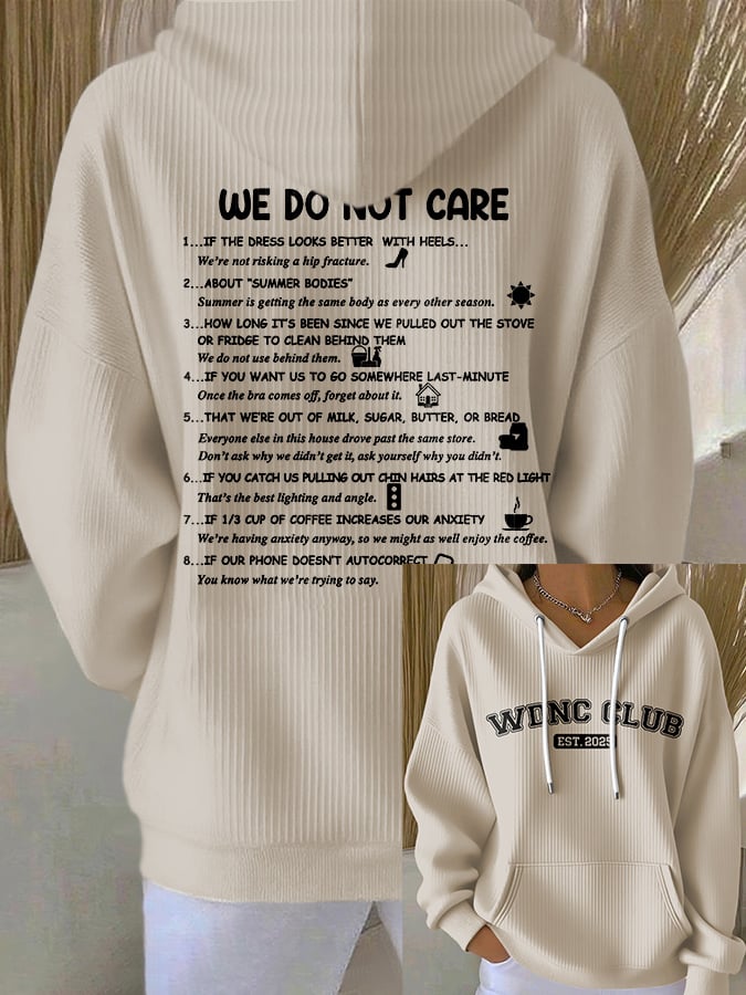 🔥Buy 3 Get 15% Off🔥Retro Funny WDNC Club Menopause Perimenopause Print Hoodie
