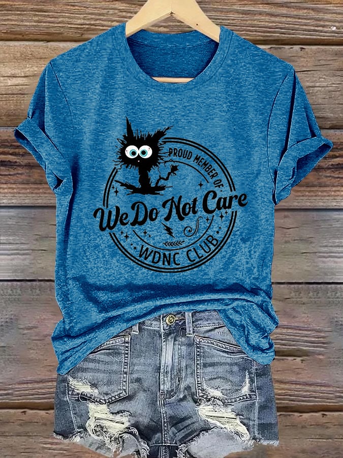 🔥Buy 3 Get 15% Off🔥Retro Funny Proud Member Of WDNC Club We Do Not Care Menopause Perimenopause Print T-Shirt