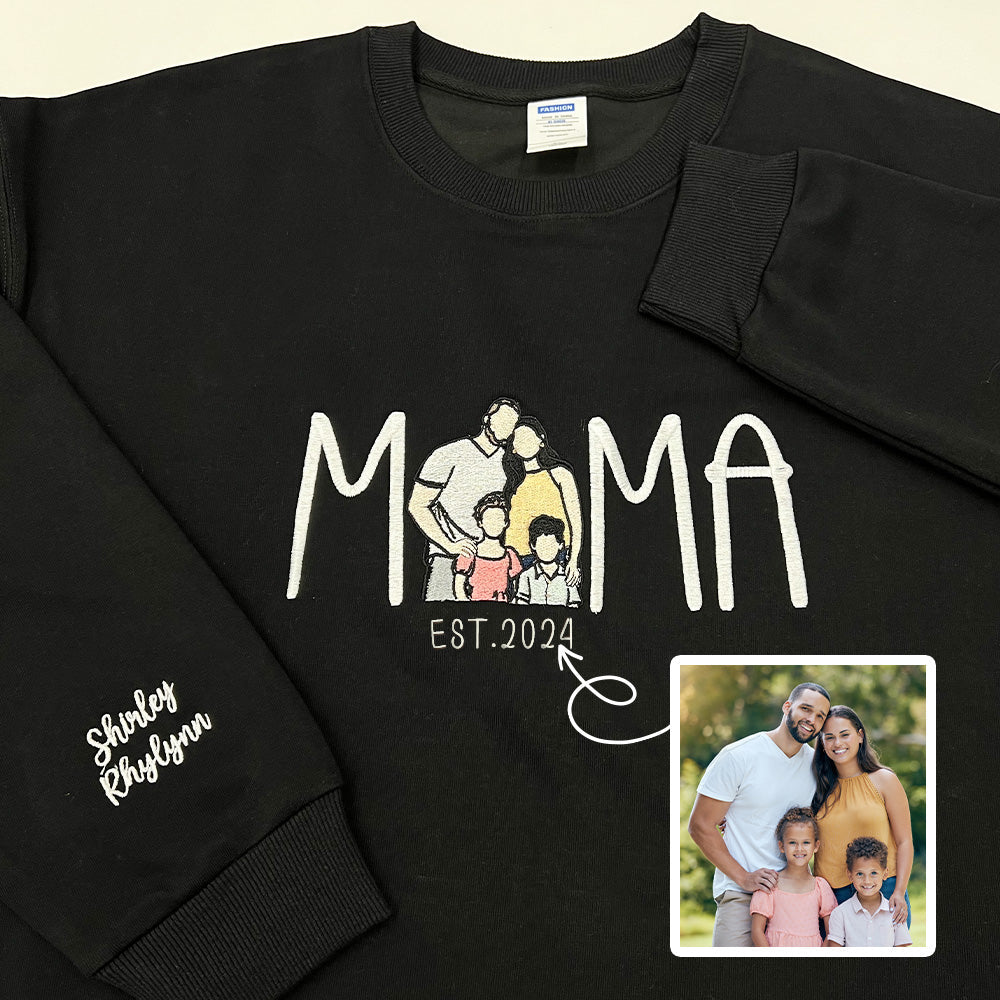 Personalised Mum Embroidered Sweatshirt