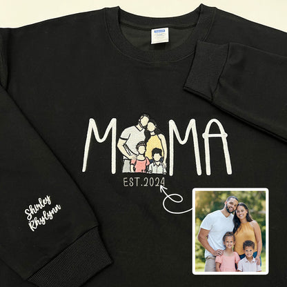 Personalised Mum Embroidered Sweatshirt