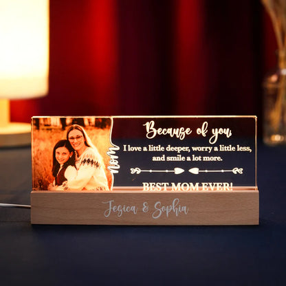 Personalized MOM LED Light - Custom Photo Night Light