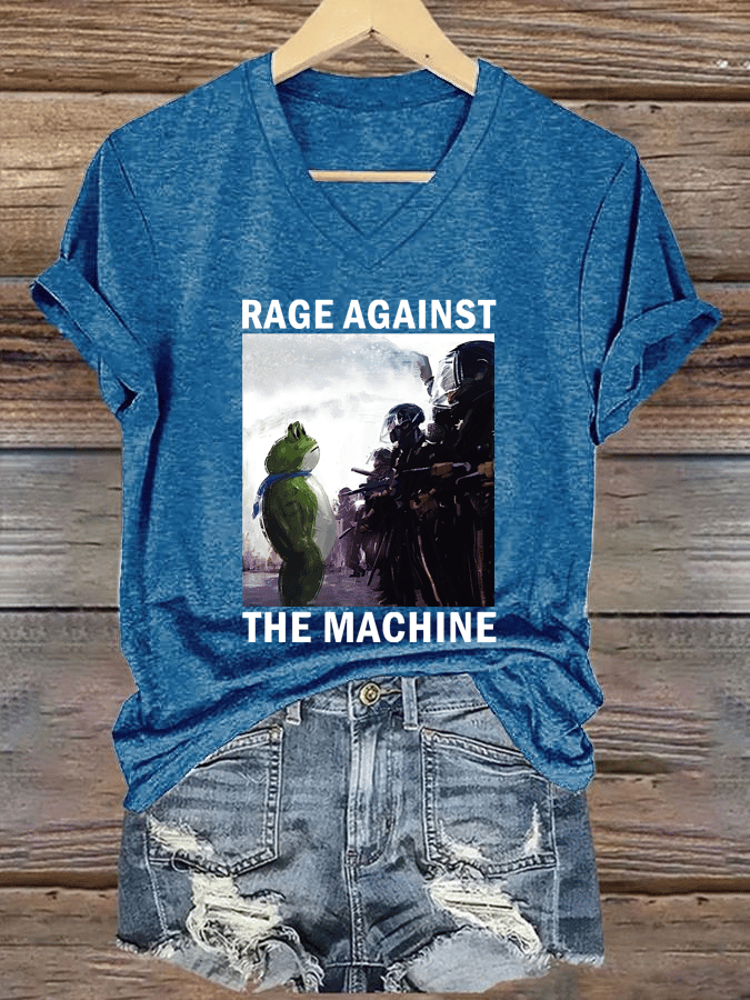 🔥Buy 3 Get 15% Off🔥Women's FDT Print V-Neck T-Shirt