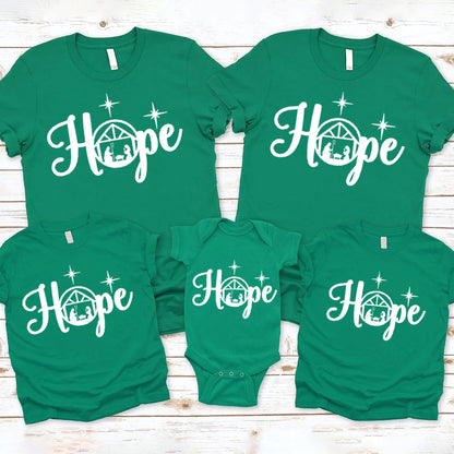 Christmas Hope Nativity Family Matching Shirts