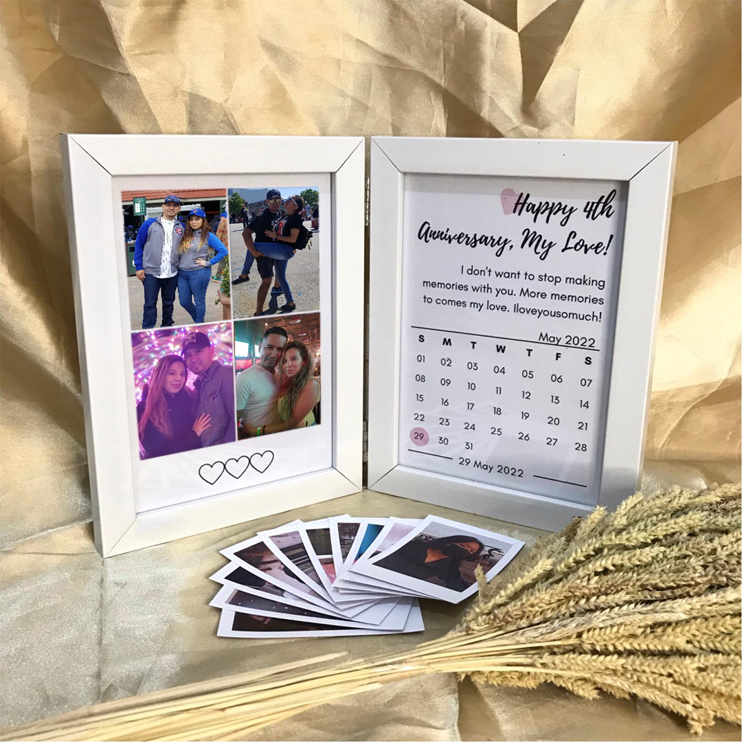 💖🎁Customized Couple Photo Folding Photo Frame, Valentine's Day Gift, Anniversary Gift