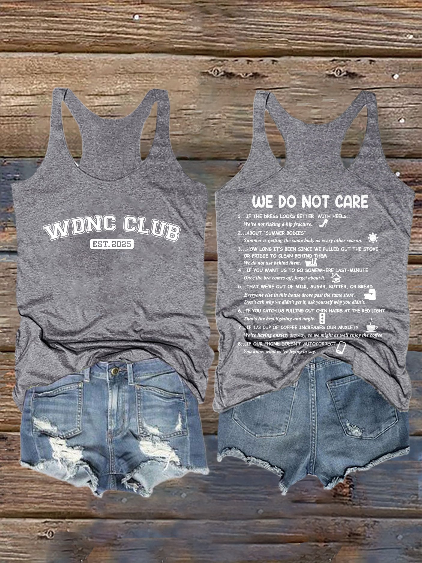 🔥Buy 3 Get 15% Off🔥Retro Funny WDNC Menopause Perimenopause Print Tank Top