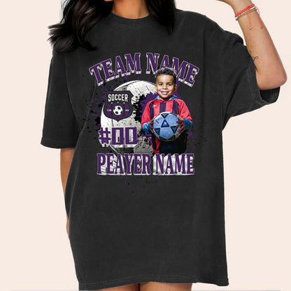 Baseball/Football/Soccer/Softball/Hockey Shirt Personalized Photo Shirt Custom Sports Mom Football Season Ball