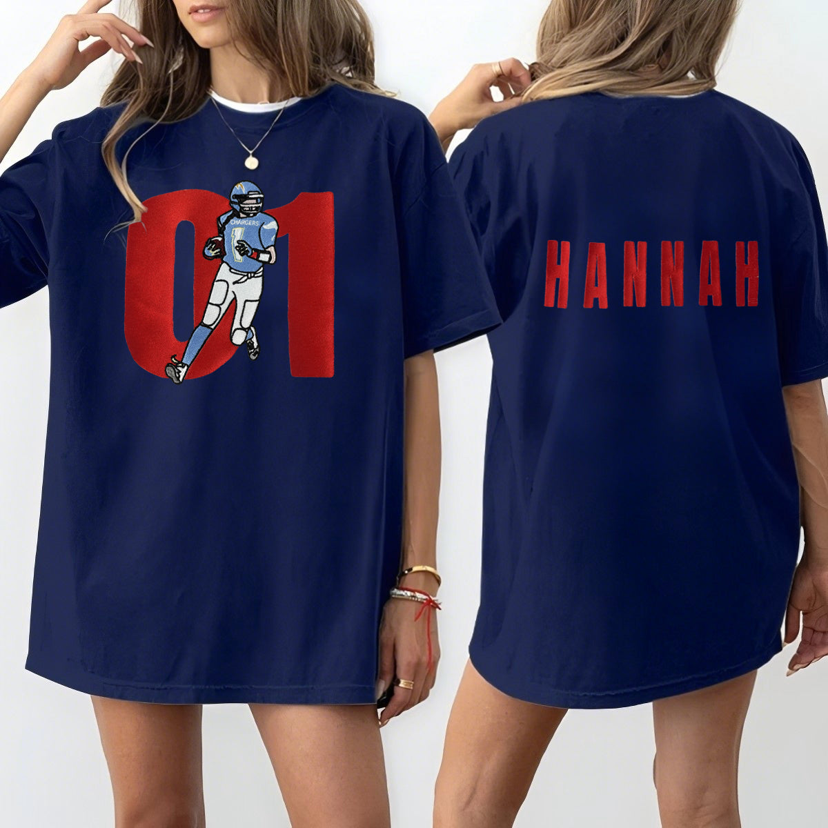 Custom Embroidered Football Sweatshirt – Personalized Game Day Photo & Name Gift for Fans & Teams