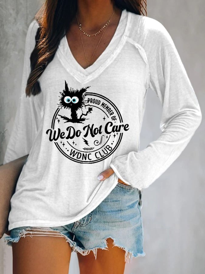 🔥Buy 3 Get 15% Off🔥V-neck Retro Funny Proud Member Of WDNC Club Menopause Perimenopause Print T-Shirt