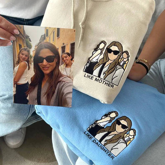 Mom's Masterpiece - Custom Colored Embroidery Hoodie