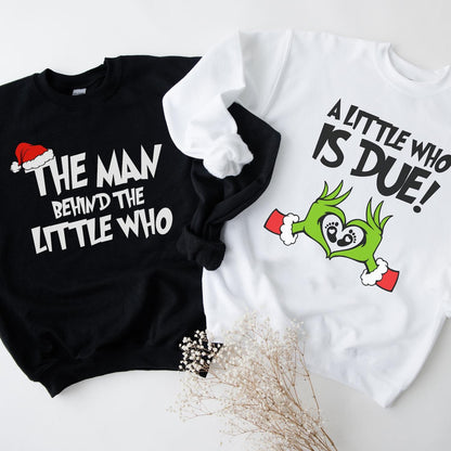 Custom Embroidered Christmas Pregnancy Sweatshirt