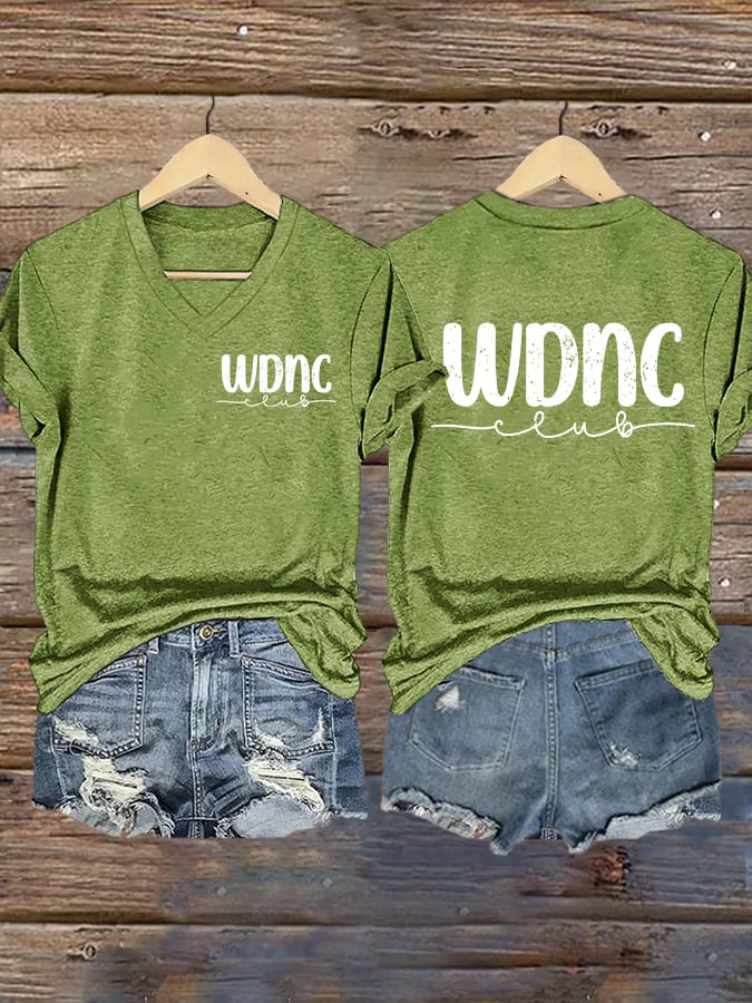 🔥Buy 3 Get 15% Off🔥V-Neck Retro Funny WDNC Club Menopause Perimenopause Print T-Shirt