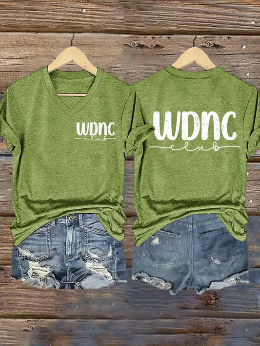 🔥Buy 3 Get 15% Off🔥V-Neck Retro Funny WDNC Club Menopause Perimenopause Print T-Shirt