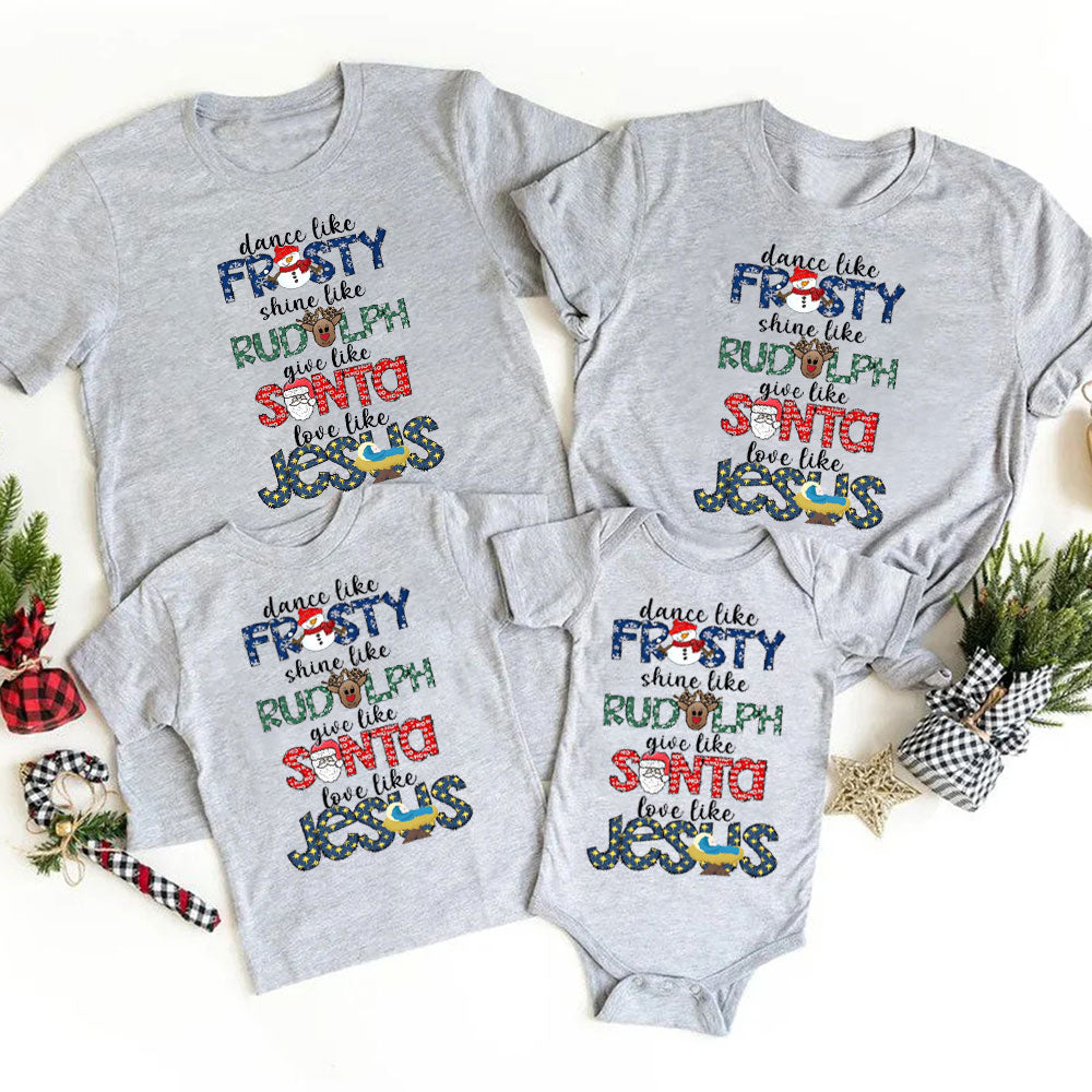 Dance Like Frosty Christmas Family Matching Shirts