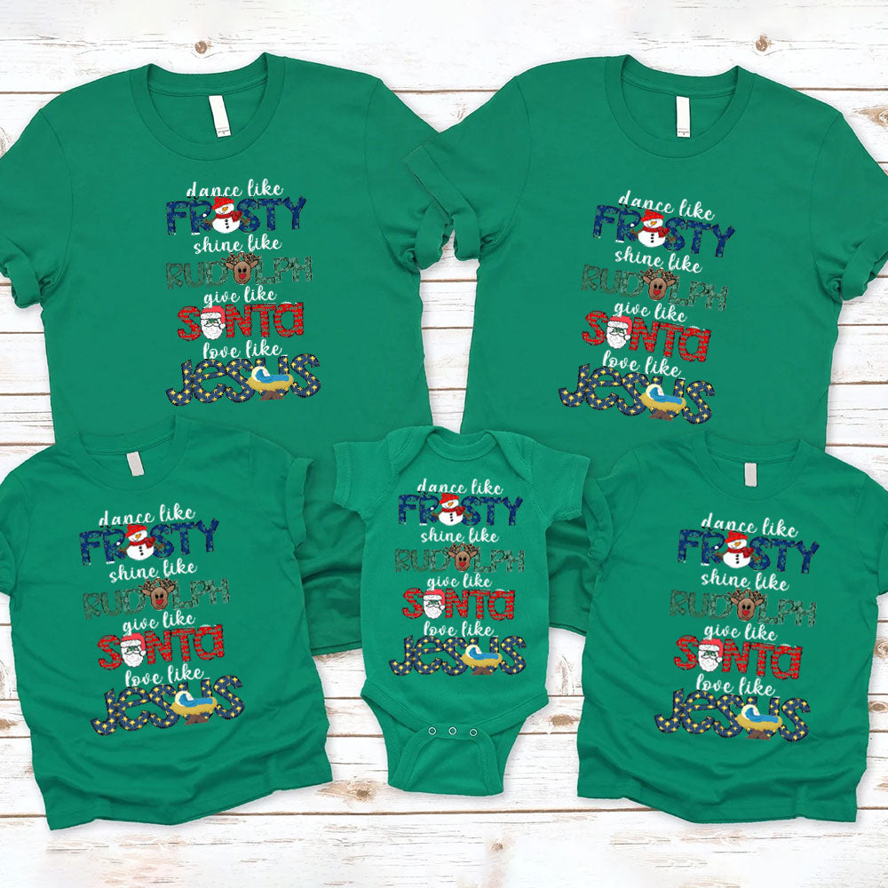 Dance Like Frosty Christmas Family Matching Shirts
