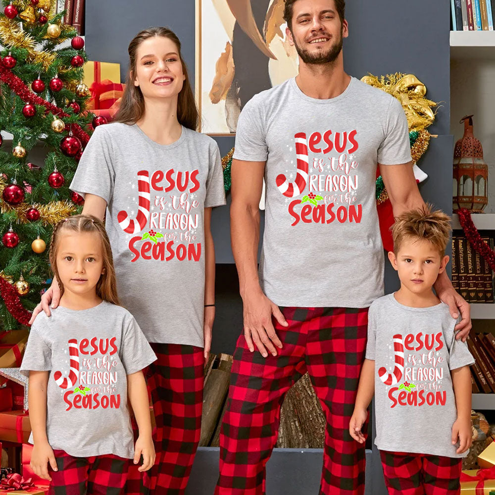 Jesus Is the Reason for the Season Christian Christmas Family Matching T-Shirt