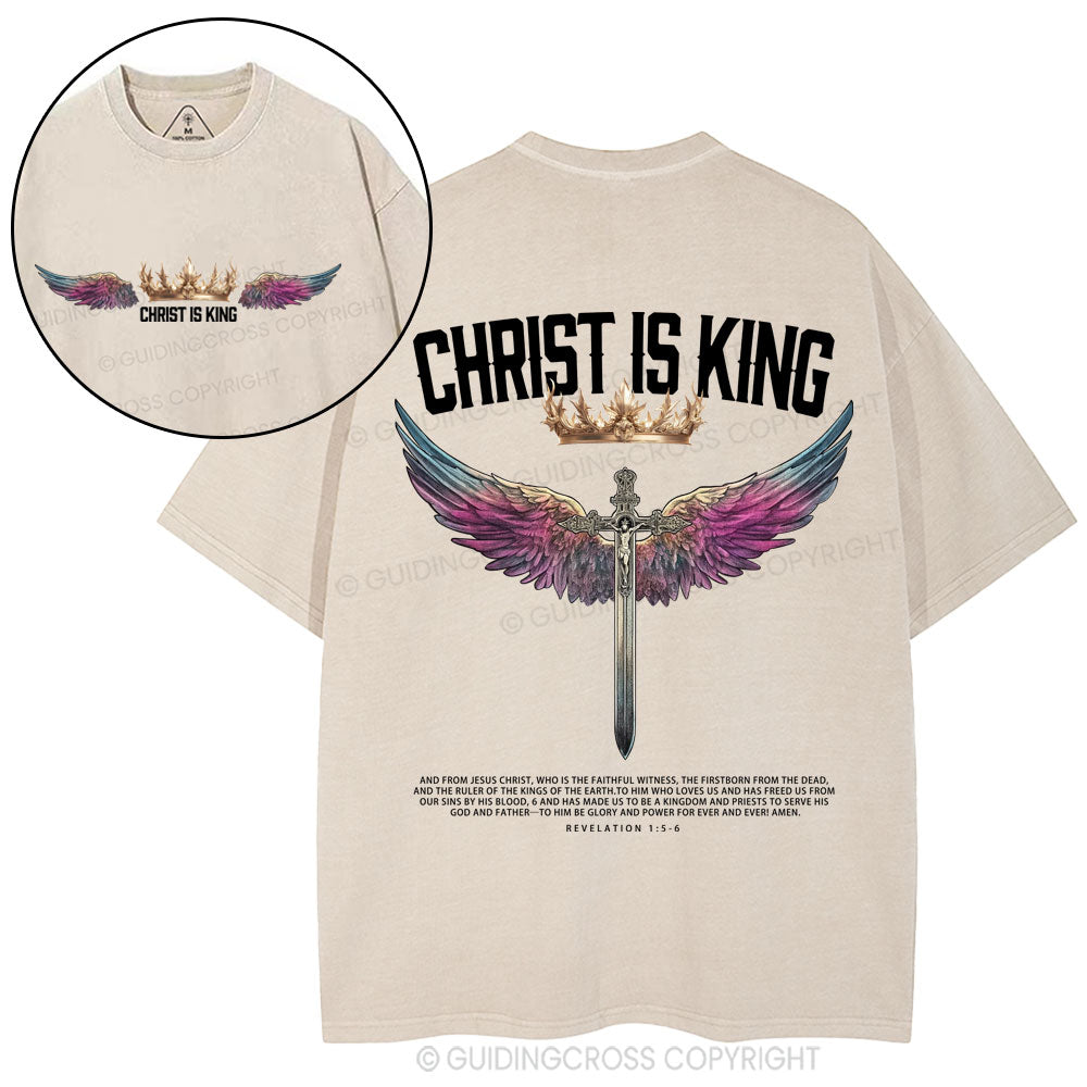 Christ Is King Christian Washed T-Shirt