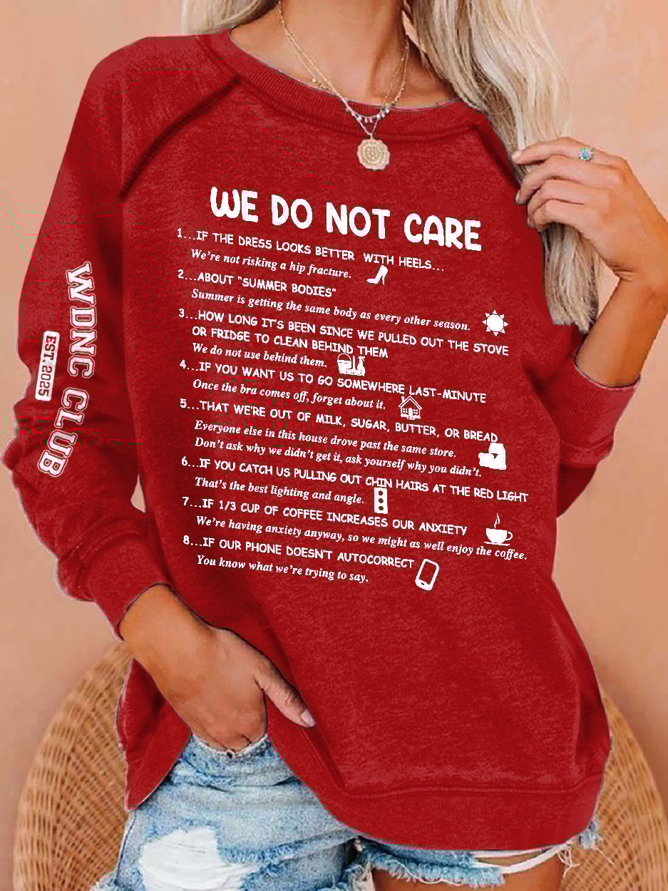 🔥Buy 3 Get 15% Off🔥Retro Funny WDNC Club Menopause Perimenopause Print Sweatshirt