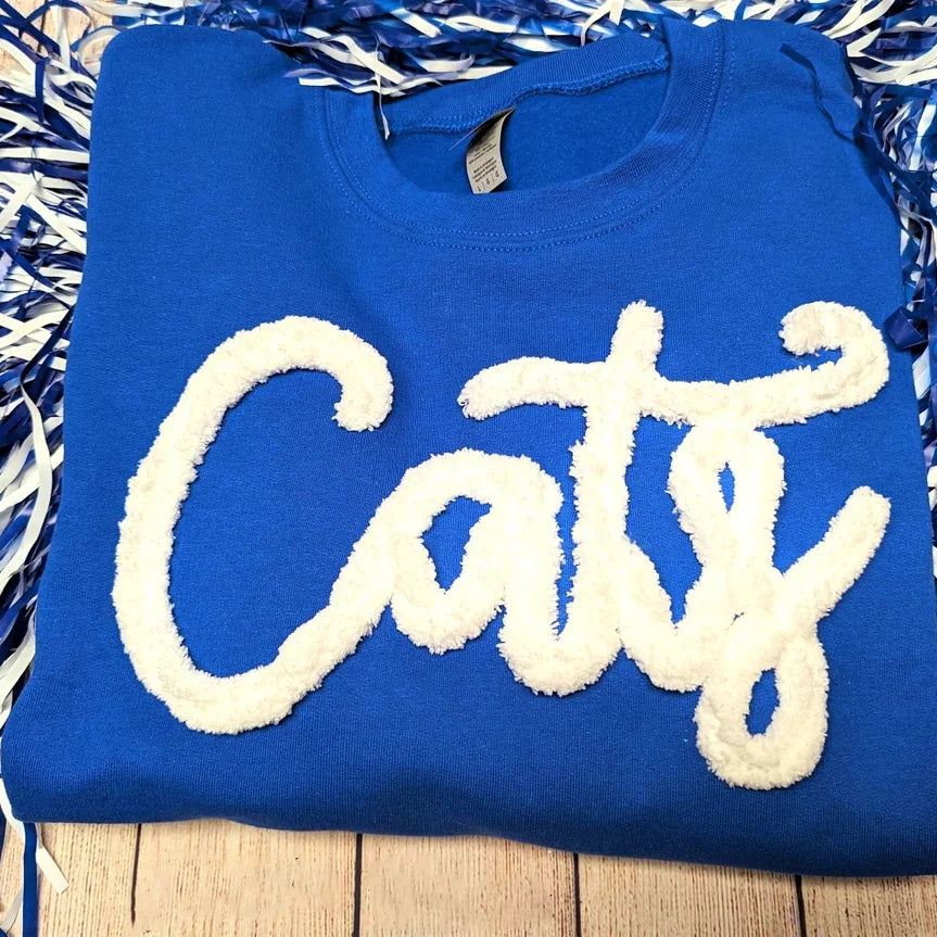 Oversized Team Chenille Embroidered Sweatshirt