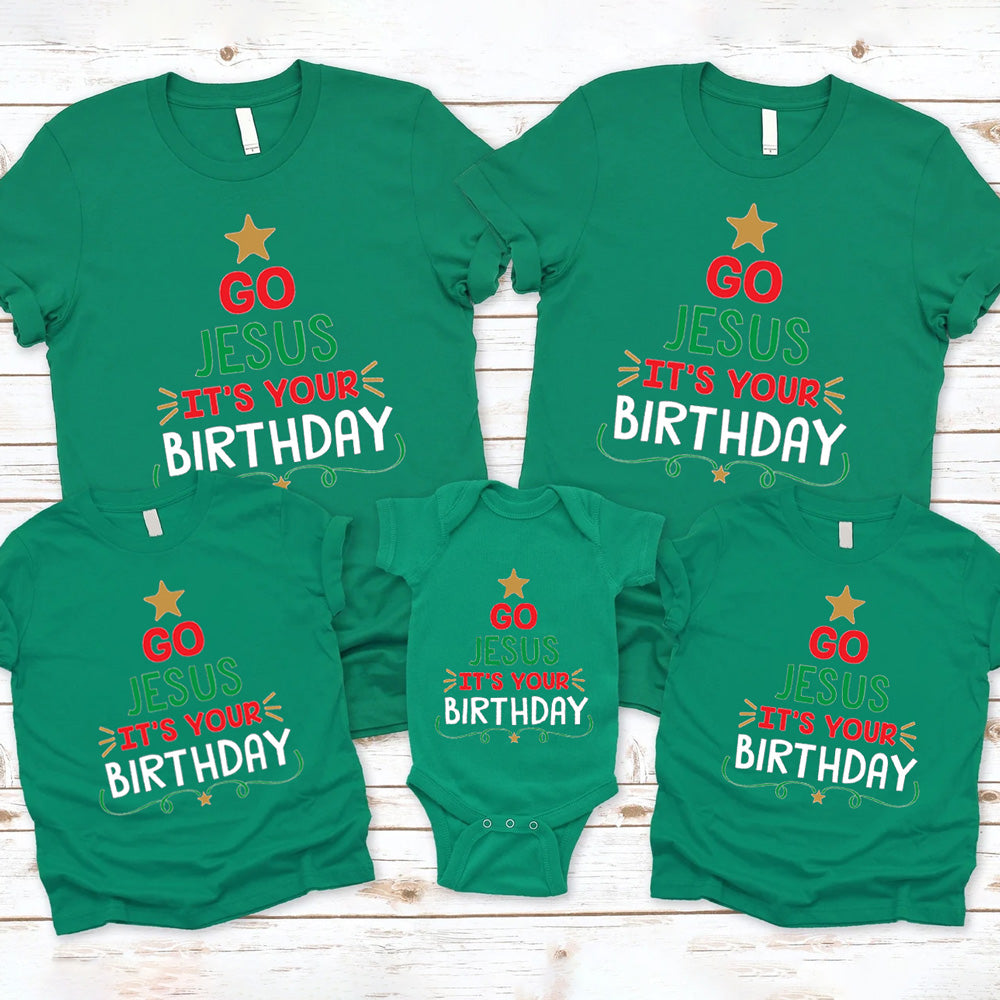 Go Jesus Christmas Family Matching Shirts