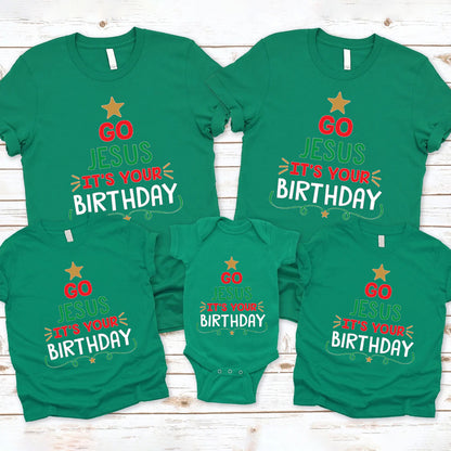 Go Jesus Christmas Family Matching Shirts