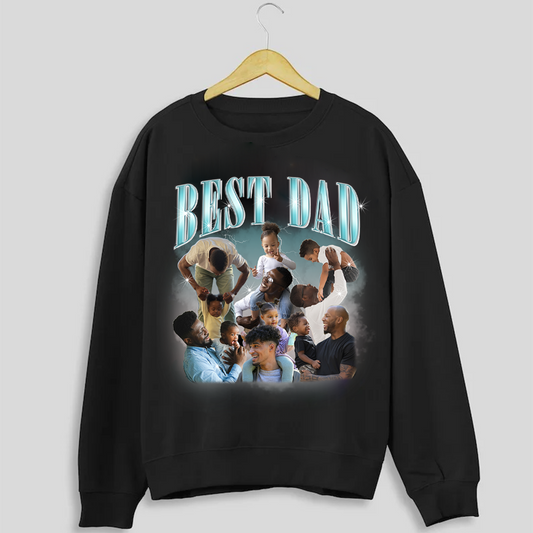 Custom Bootleg Shirt, Best Dad Ever Shirt, Custom Bootleg Rap Tee, Gift for Girlfriend Gift for Boyfriend, Personalized Photo Sweatshirt