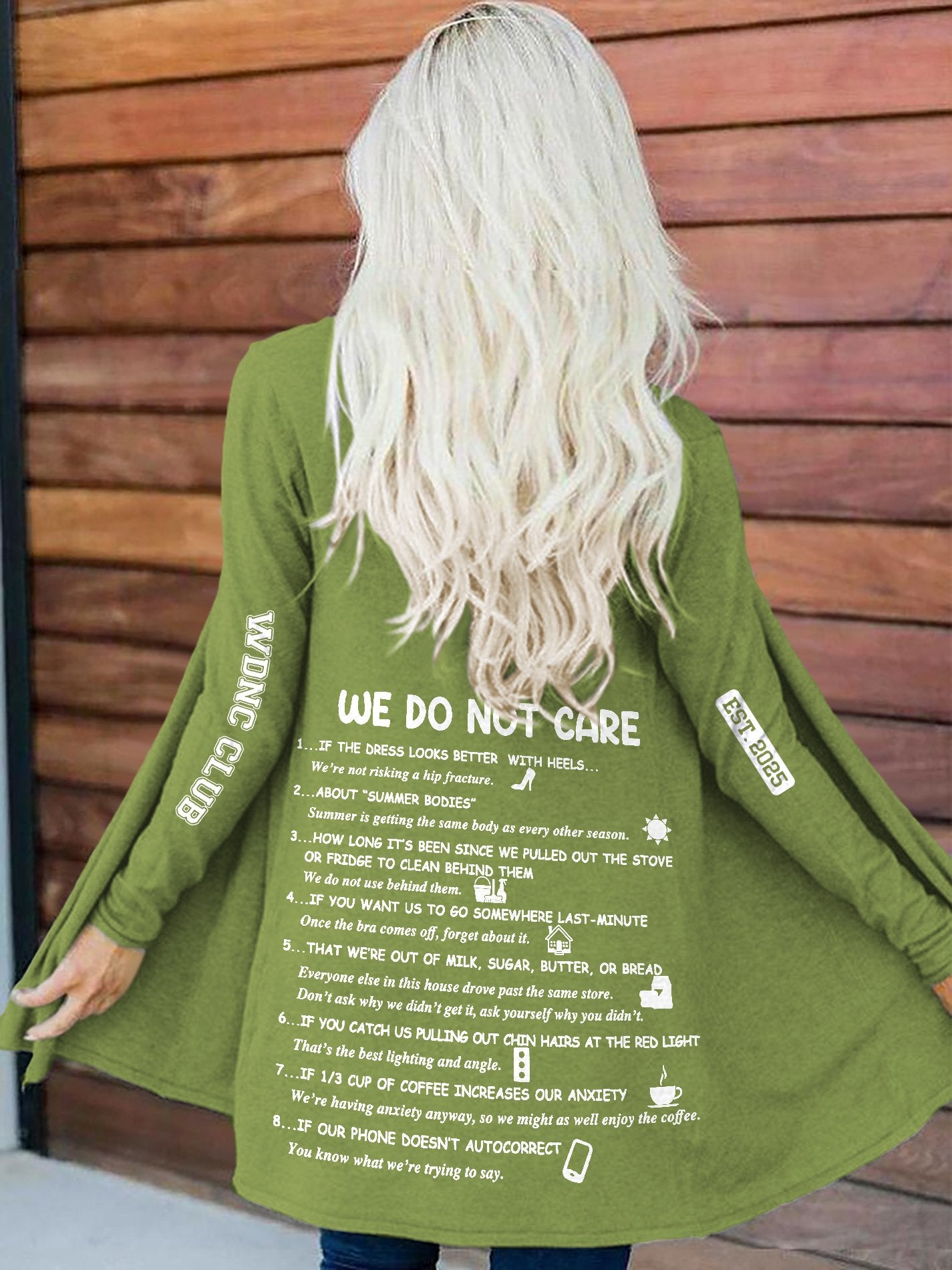 🔥Buy 3 Get 15% Off🔥Retro Funny WDNC Club Menopause Perimenopause Print Cardigan