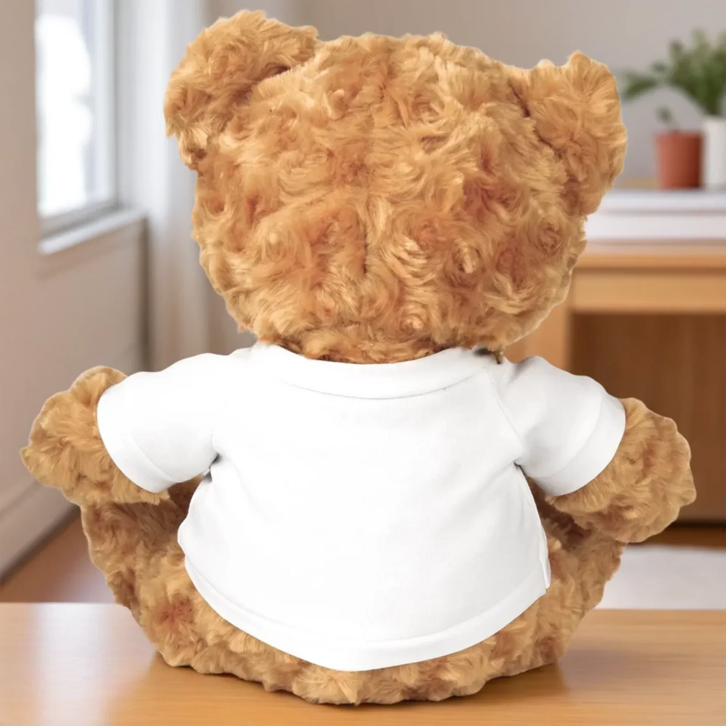 Custom Photo A Cuddle From Heaven - Memorial Personalized Custom Teddy Bear Plush - Sympathy Gift For Family Members