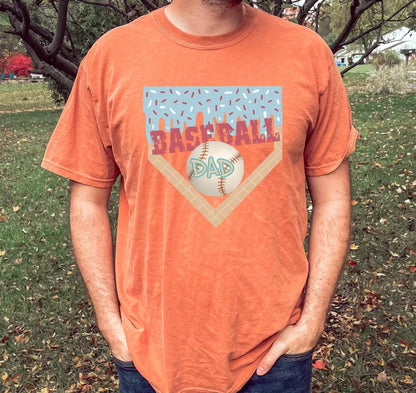 Customized Baseball Ice Cream Drip T-Shirt - Name And Number Printed On The Back - Gift For Dad