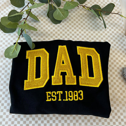 Custom Embroidered Sweatshirt With Your Child's Name And Heart On The Sleeve As A Mother’s/Father's Day Gift