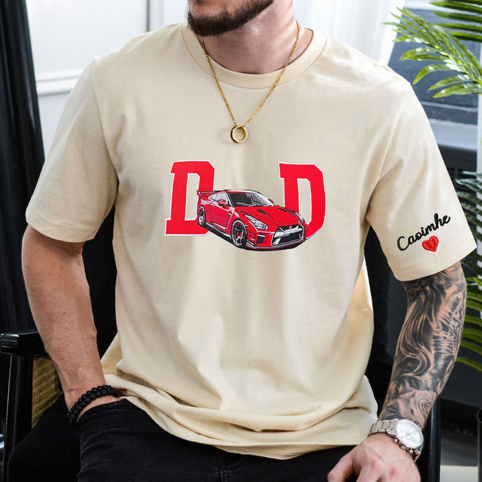 Custom Embroidered Car Photo Dad Shirt ,Fathers Day Shirt, Car Enthusiast Gift