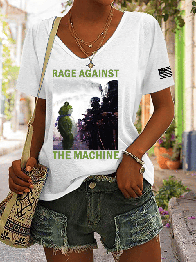 Women's FDT Print V-Neck T-Shirt