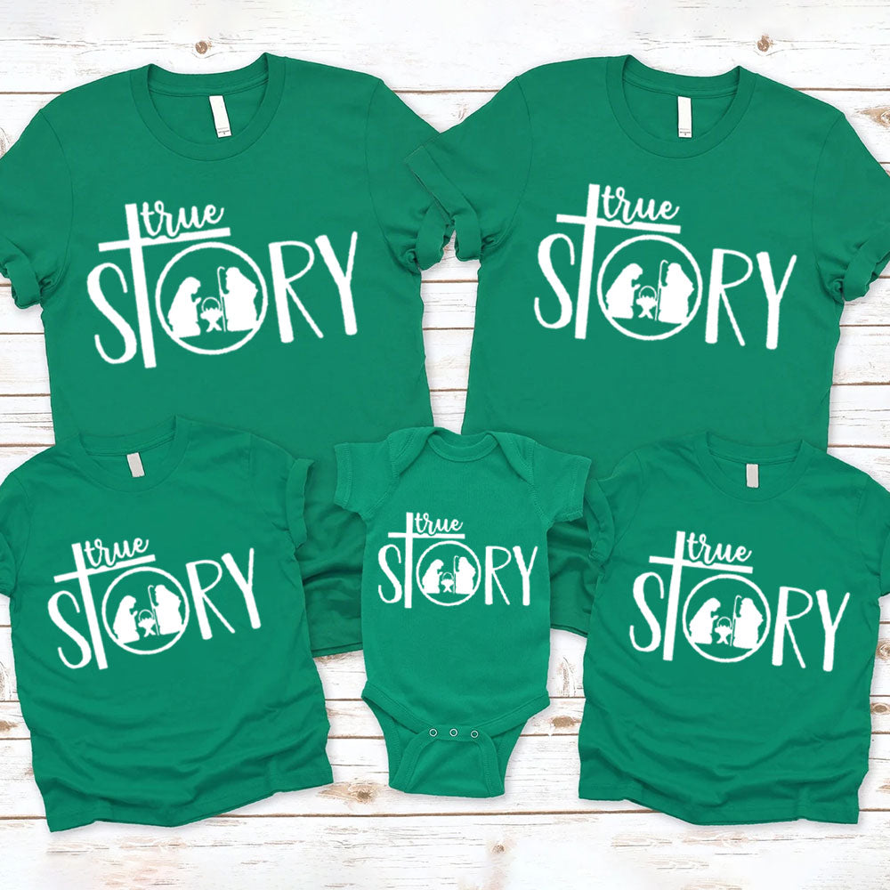 Personalized True Story Christmas Family Matching Shirts