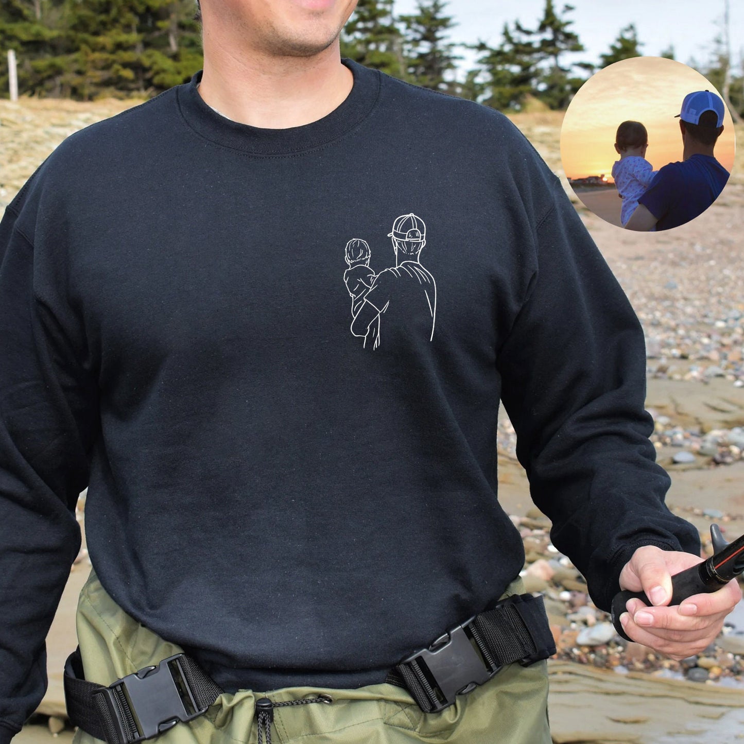 To My Man - Custom Photo Embroidery Shirt