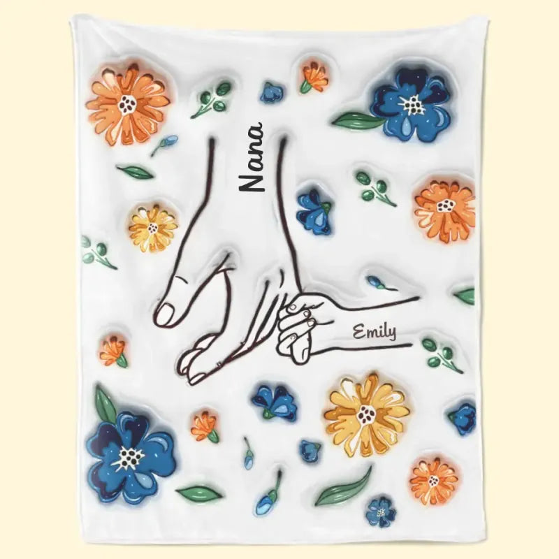 Family Personalized Custom 3D Inflated Effect Printed Blanket - Mother's Day Gift For Mum/Mom, Grandma
