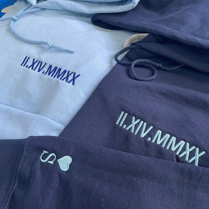 👩‍❤️‍👨Custom Roman Numeral Date Couple's Sweatshirt