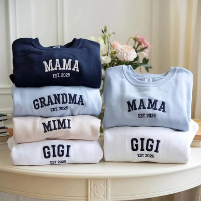 Personalized Mama Sweatshirt with Kid Names on Sleeve, Mothers Day Gift, Birthday Gift for Mom