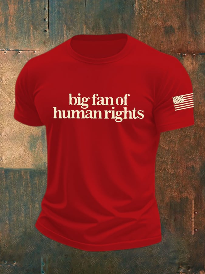 🔥Buy 3 Get 15% Off🔥Men's Casual Big Fan of Human Rights T-shirt