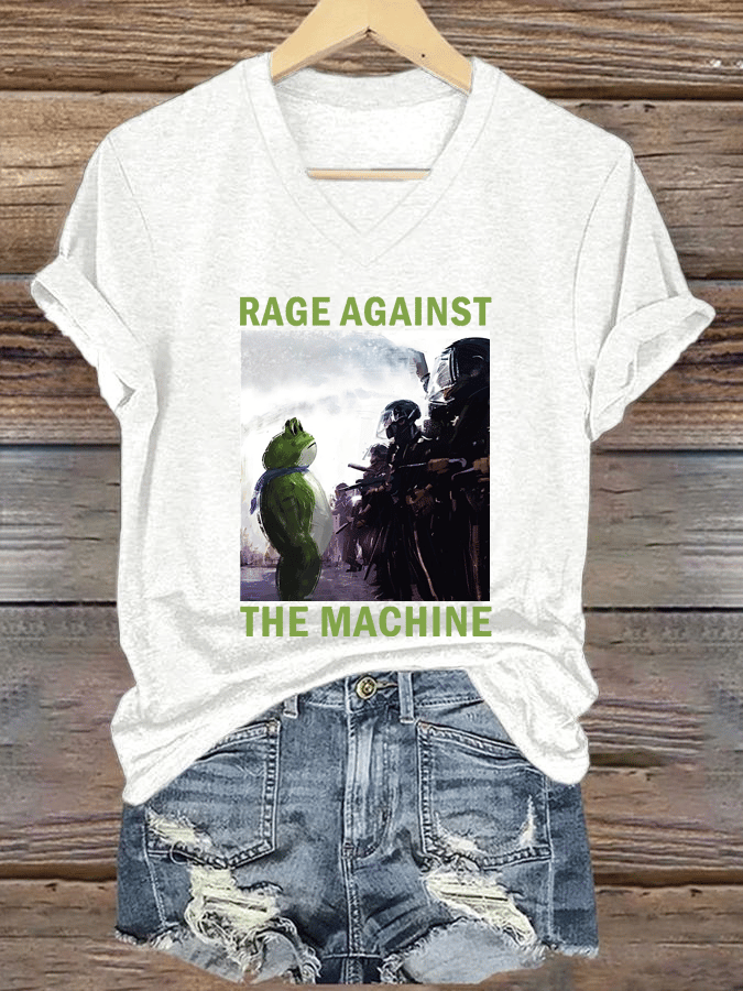 🔥Buy 3 Get 15% Off🔥Women's FDT Print V-Neck T-Shirt