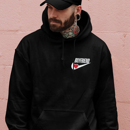 Loversdovey Boyfriend & Girlfriend Hoodies Roman Numeral Embroidered Sweatshirt