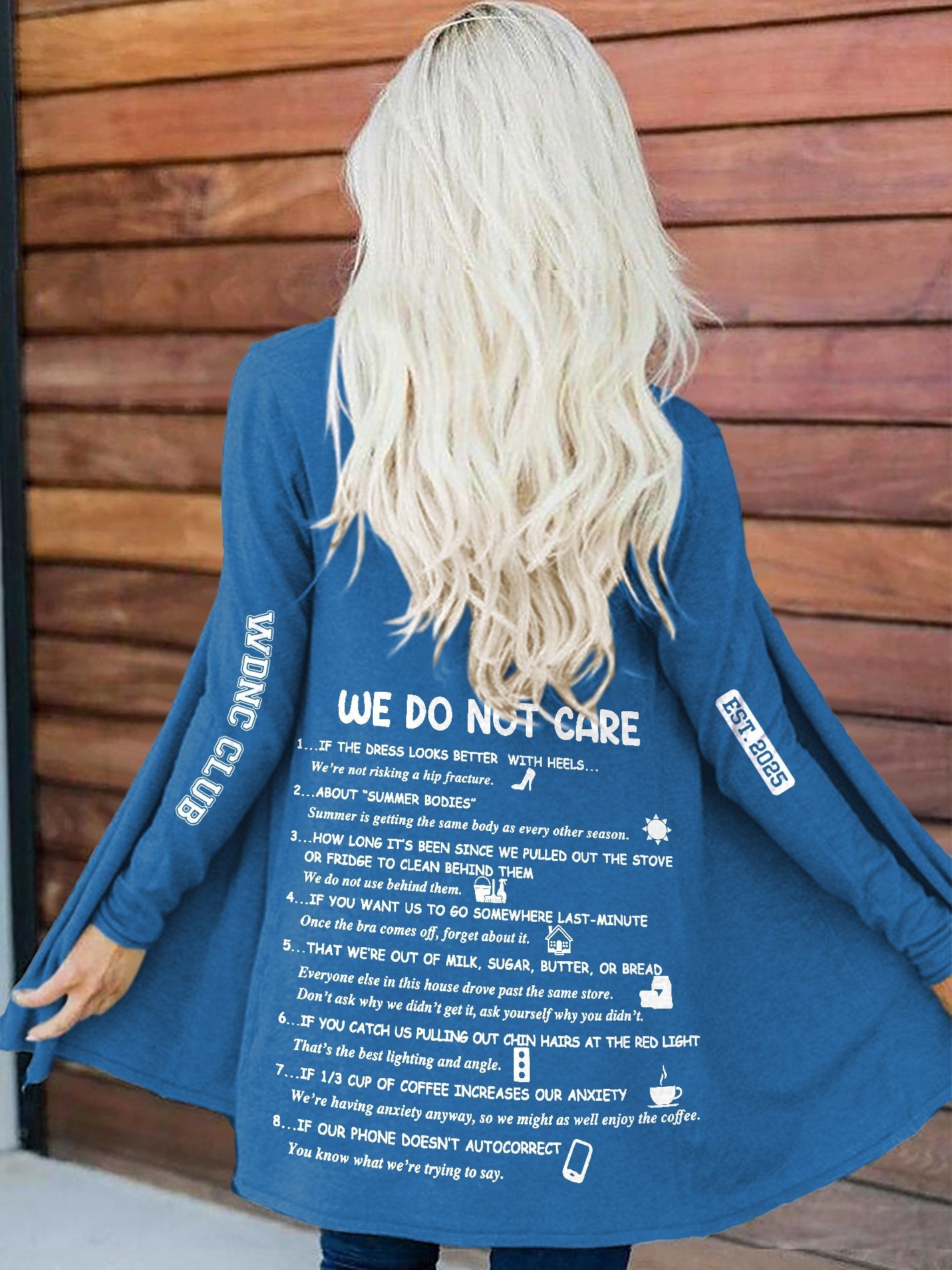 🔥Buy 3 Get 15% Off🔥Retro Funny WDNC Club Menopause Perimenopause Print Cardigan