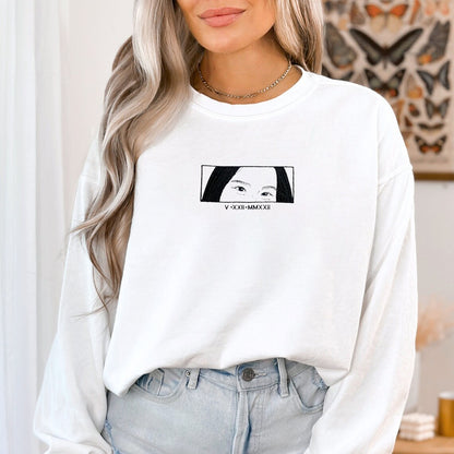 Custom Art Eyes Embroidered Sweatshirt