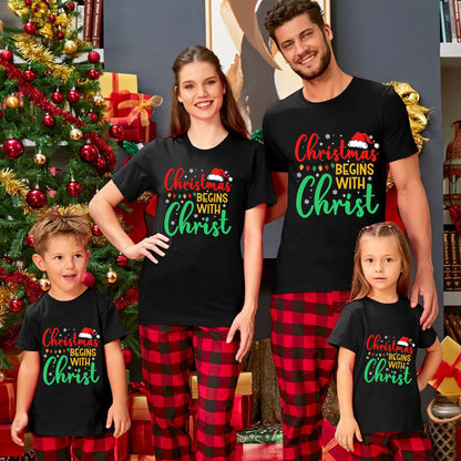 Christmas Begins with Christ Family Matching Shirts