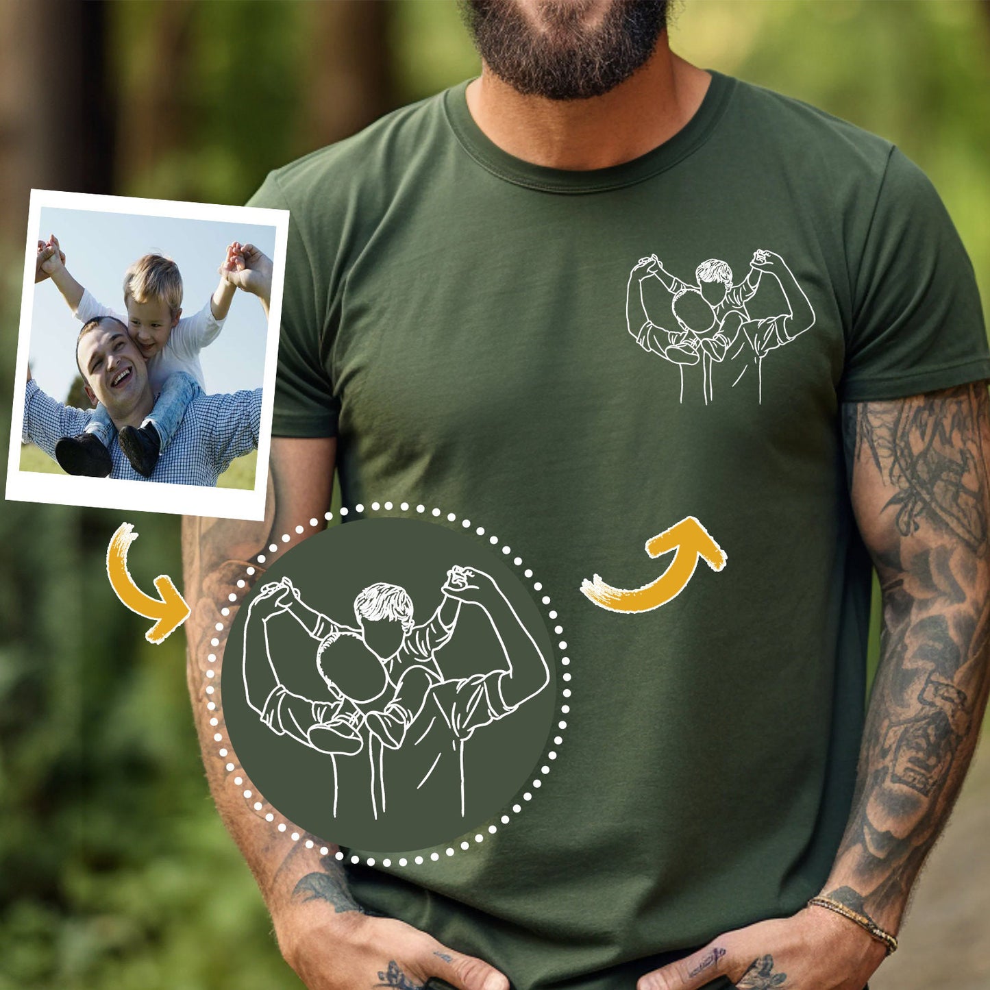 To My Man - Custom Photo Embroidery Shirt