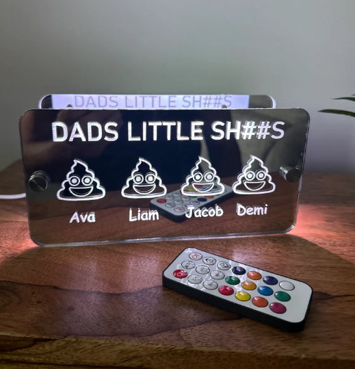 Gift For Fathers Day - Dads Little Sh##s Desk Light