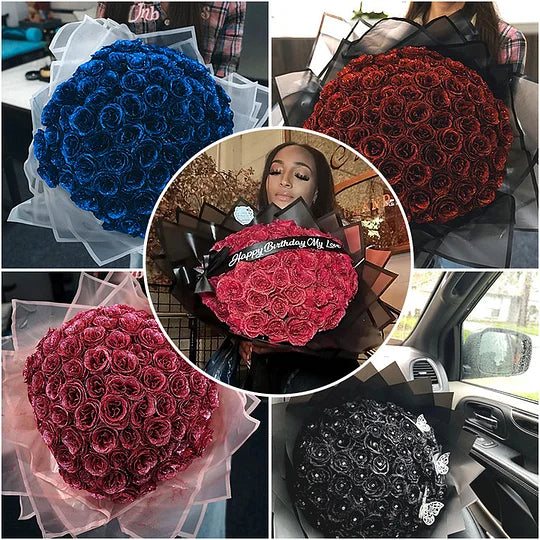 💕Glitter Rose Bouquet💕 - Best Gift to Couples (Never Wither)
