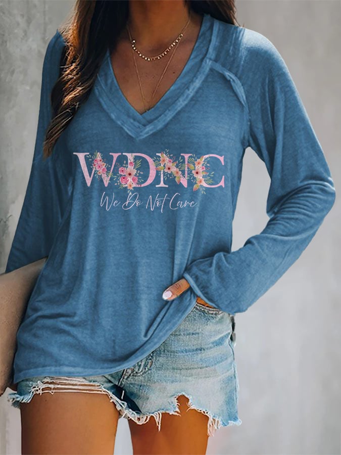 🔥Buy 3 Get 15% Off🔥V-neck Retro Funny WDNC Menopause Perimenopause Print T-Shirt